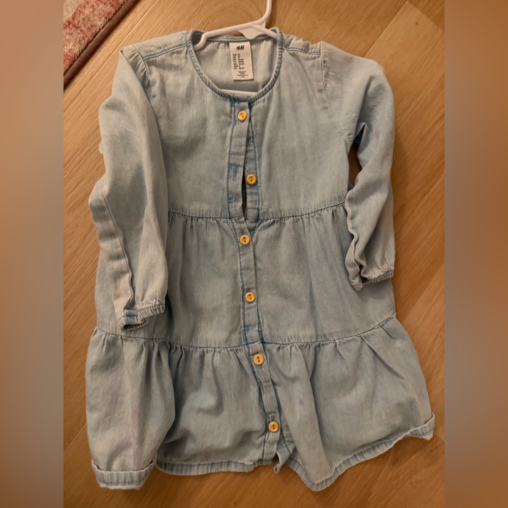 H&M 2T Light Blue Denim Shirt